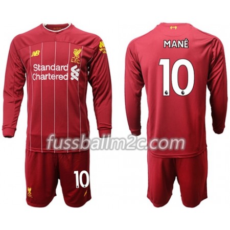 Fußballtrikots Liverpool Mane 10 Kinder Heim Trikotsatz 2019-2020 Langarm